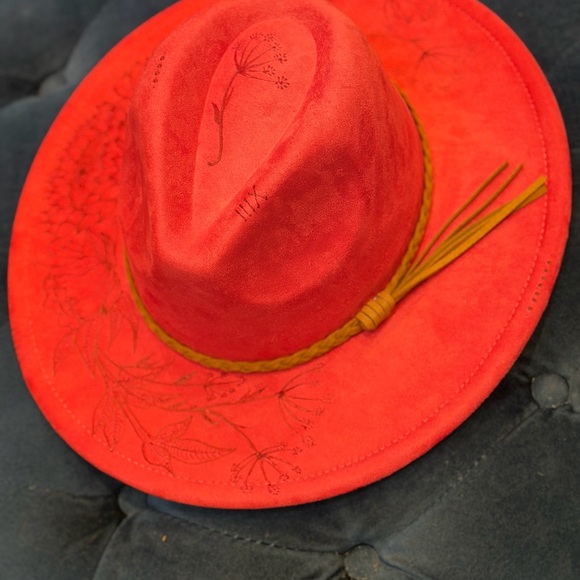 Elegant Rose Fuschia Women\'s Hand Burned Felt Hat main image 4
